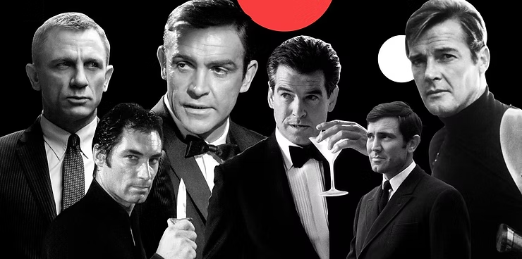 James Bond across years