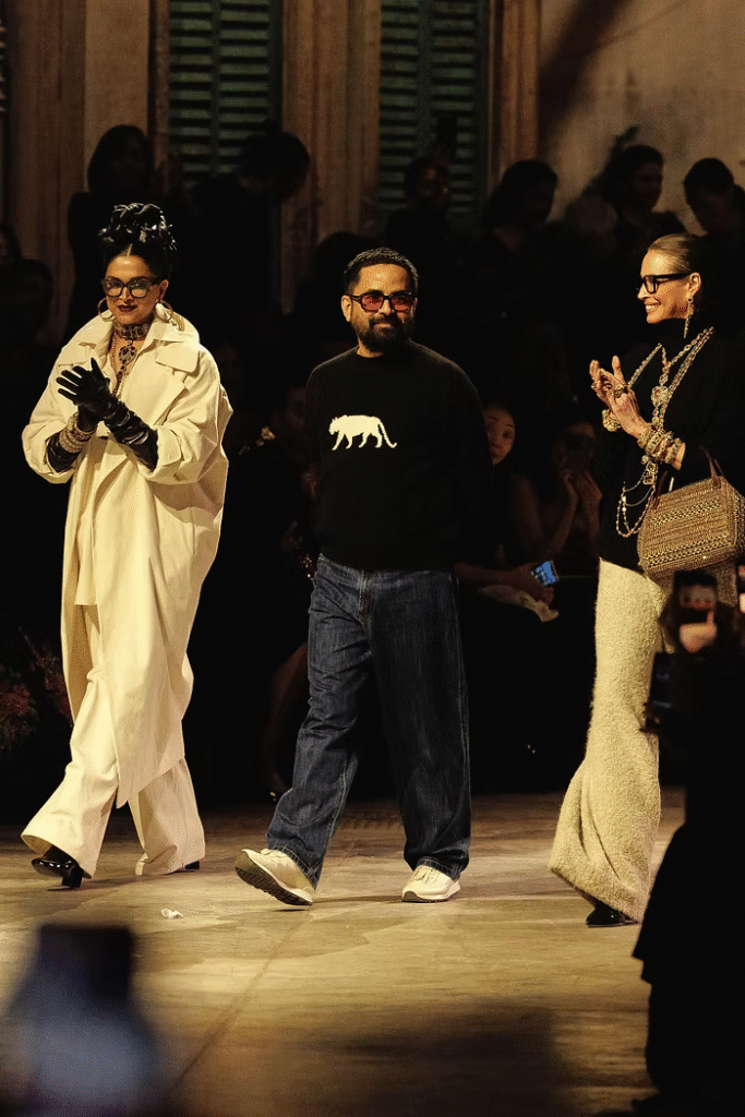 Deepika Padukone, Sabyasachi, Christy Turlington walking for Sabyasachi 25th anniversary