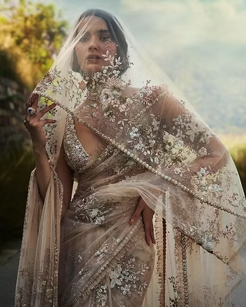 Indian Model in Embellished Saree