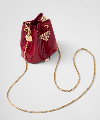 Open red Prada bag 