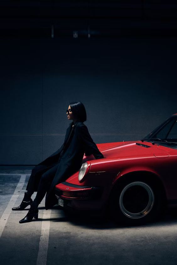 porsche fashion shoot