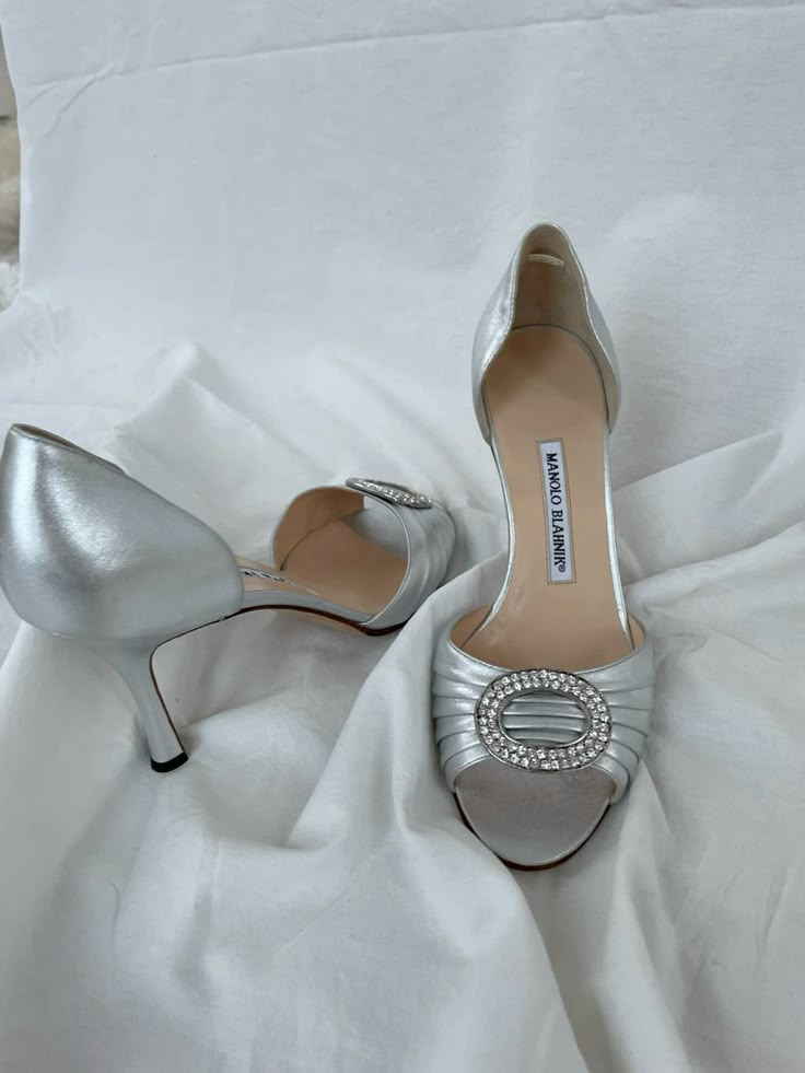 Manolo Blahnik Vintage Silver