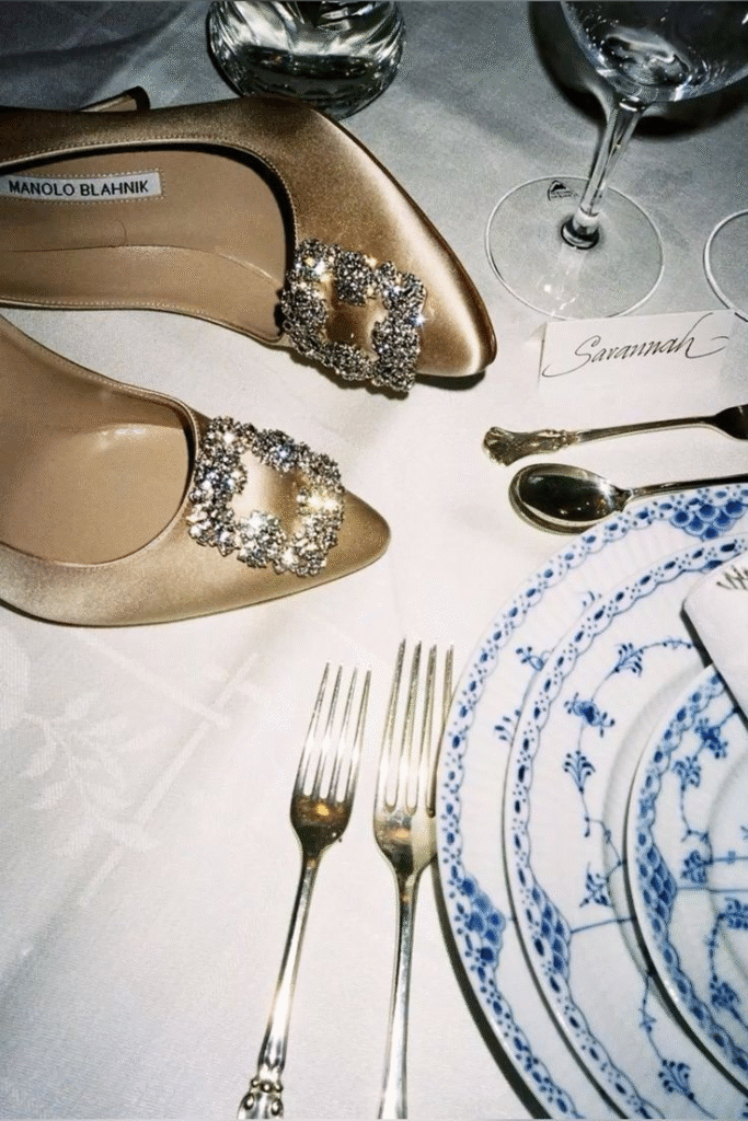 Manolo Blahnik Gold Heels