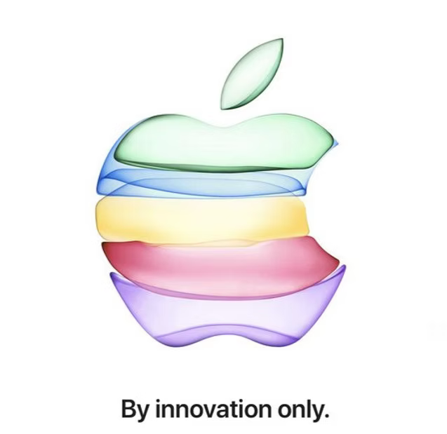apple brand multicolour logo
