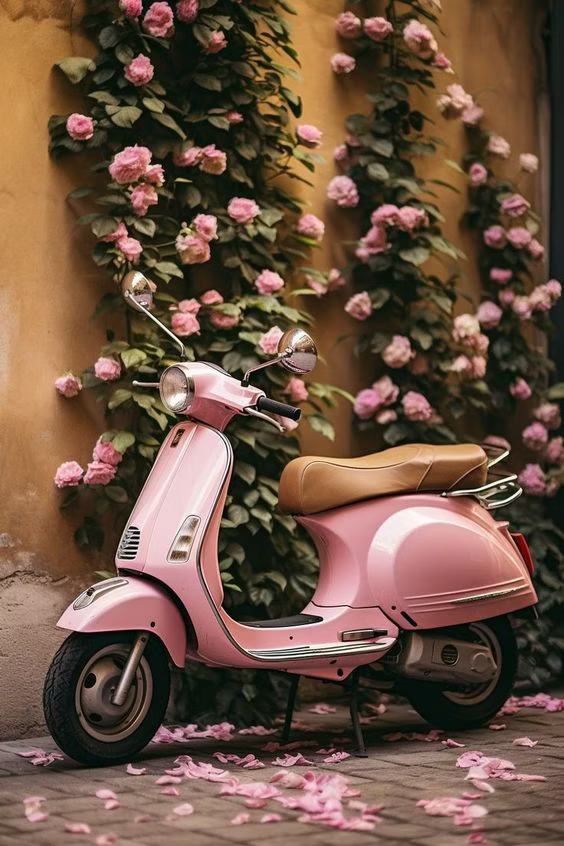 pink vespa