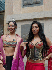 Image credits: Vogue India, “Sisters Lara Raj and Rhea Raj admit they can never say ‘no’ to South Indian food.”